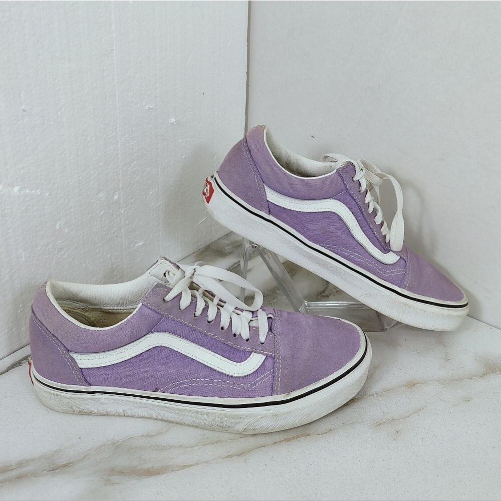 Vans Old Skool Lavender Chalk Violet Low Skate Shoes Sneakers, 7(M) 8.5(W)